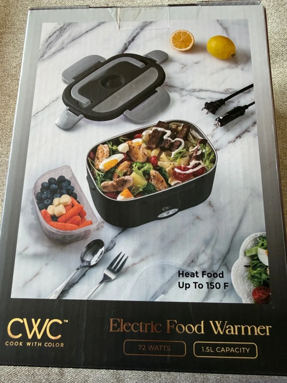 CWC Electric Food Warmer in Black and Gray